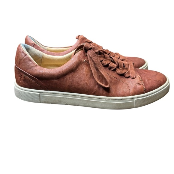 👟 Frye Ivy Low Top Leather Sneakers Women’s 10 Brown Lace Up Casual 👟 - Picture 5 of 9